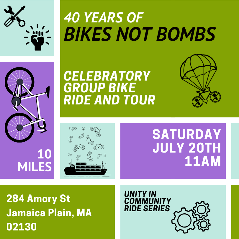 Unity in Community Rides Bikes Not Bombs